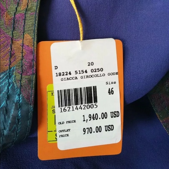 ETRO Jacket Peplum Cropped Sz 10 - Picture 5 of 7